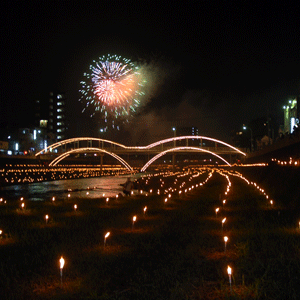 諫早万灯川まつり 花火